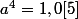 a^{4}=1,0[5]